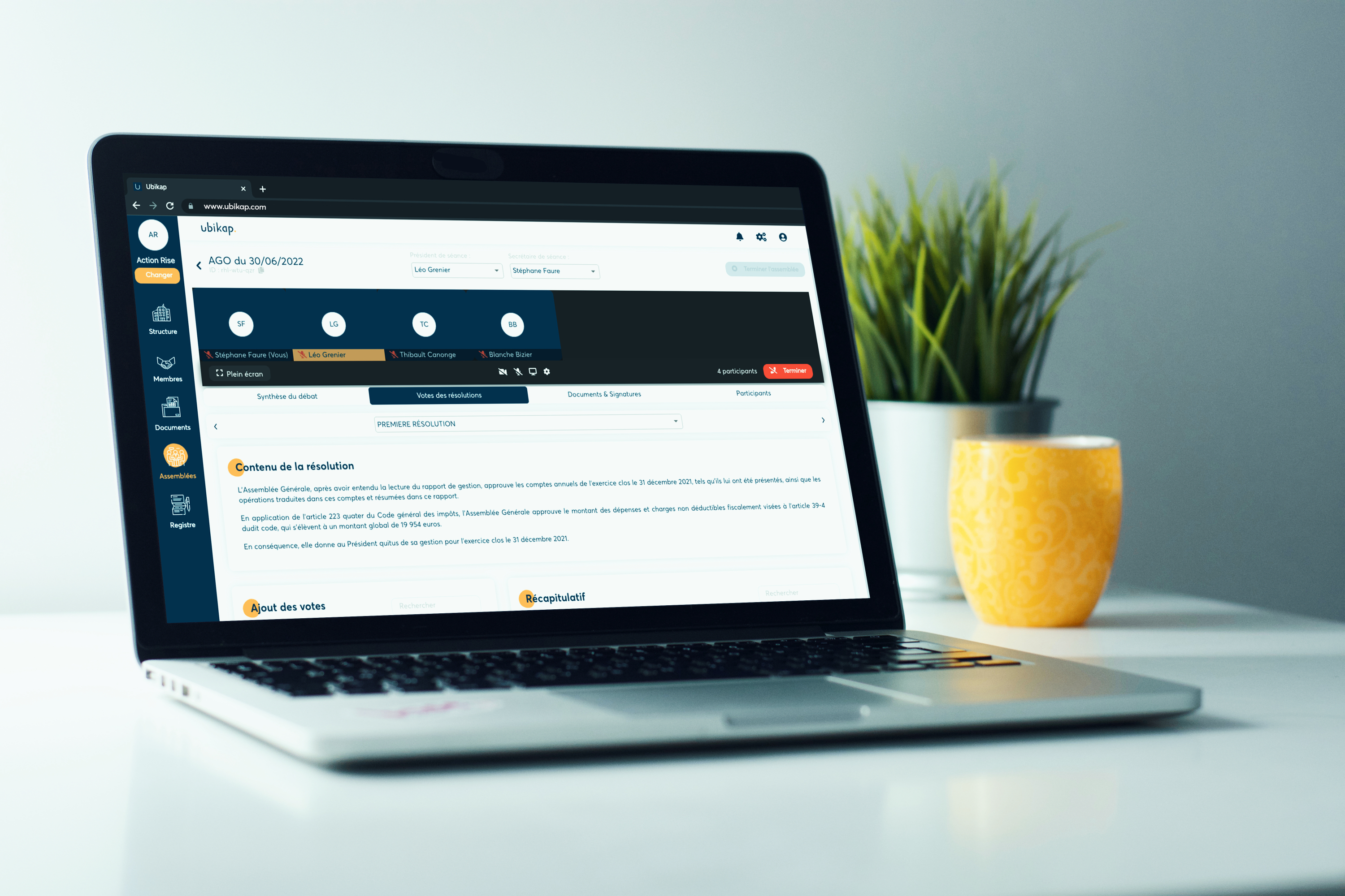 Ubikap, la solution innovante pour dématérialiser les assemblées générales et les registres