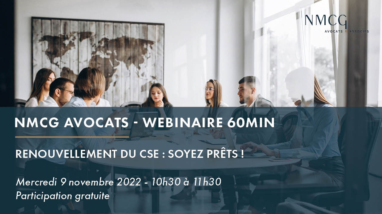 [Webinaire] Renouvellement du CSE : soyez prêts- 9 nov. 2022 de 10h30 à 11h30